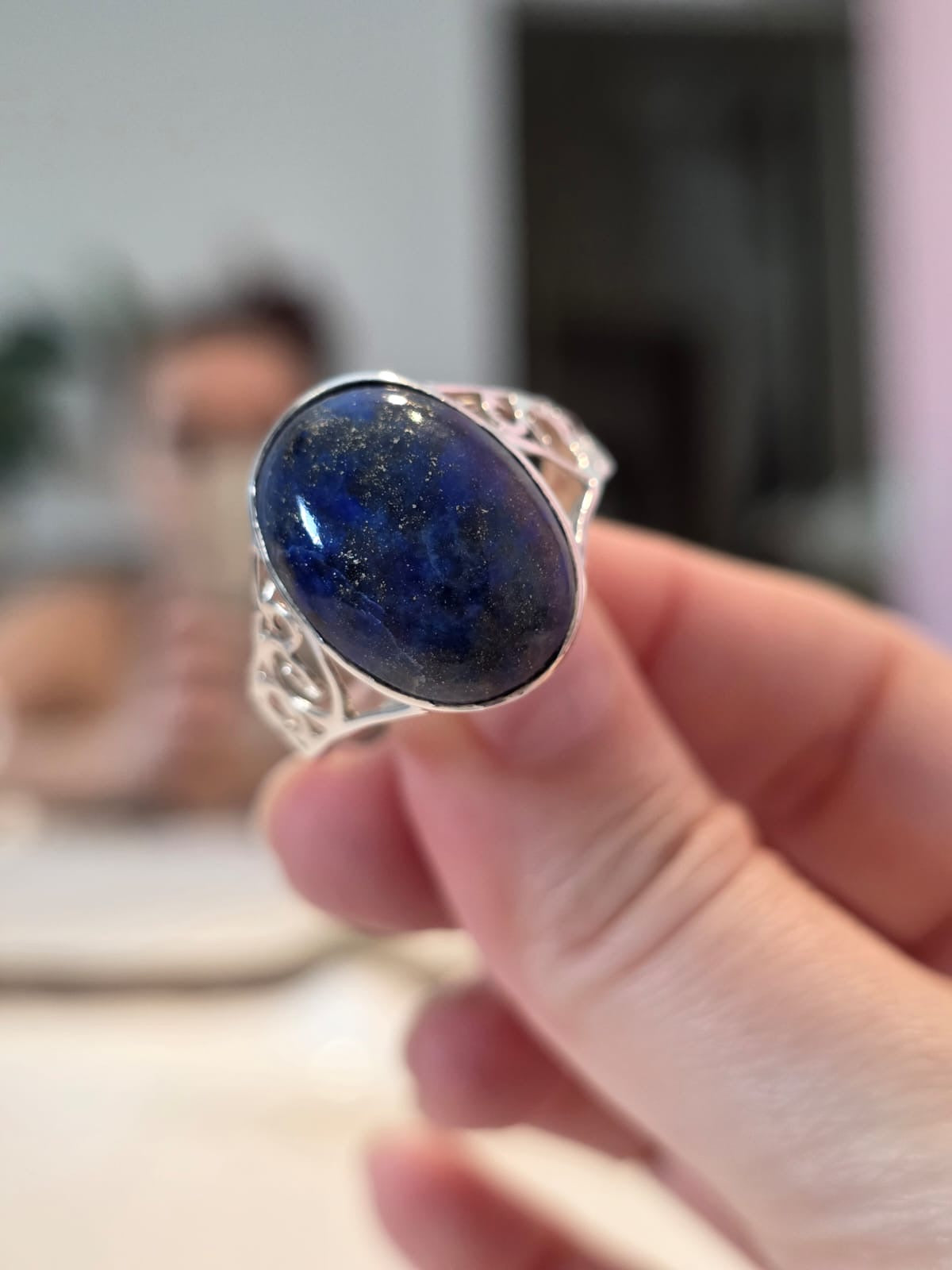 Anel em Prata 925 e Lápis Lazuli af38.