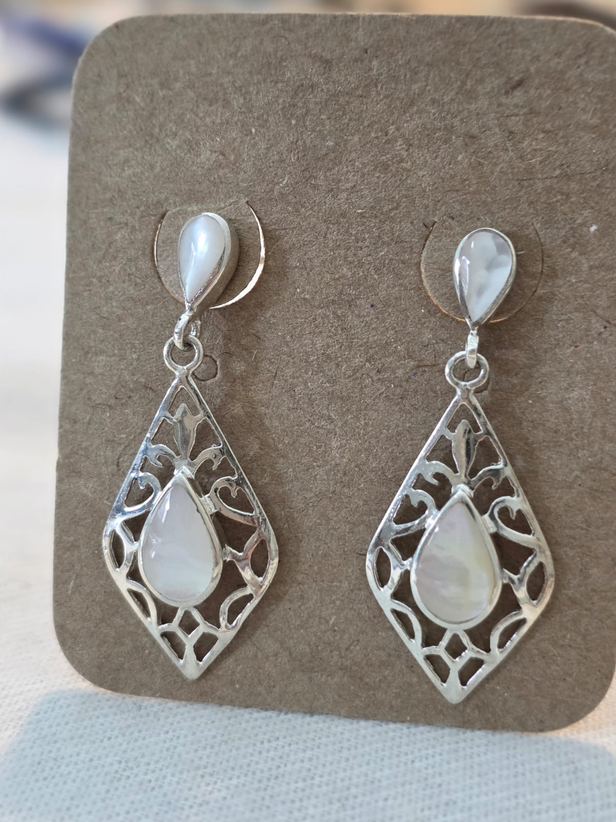 Brinco em Prata e Madrepérola bf262