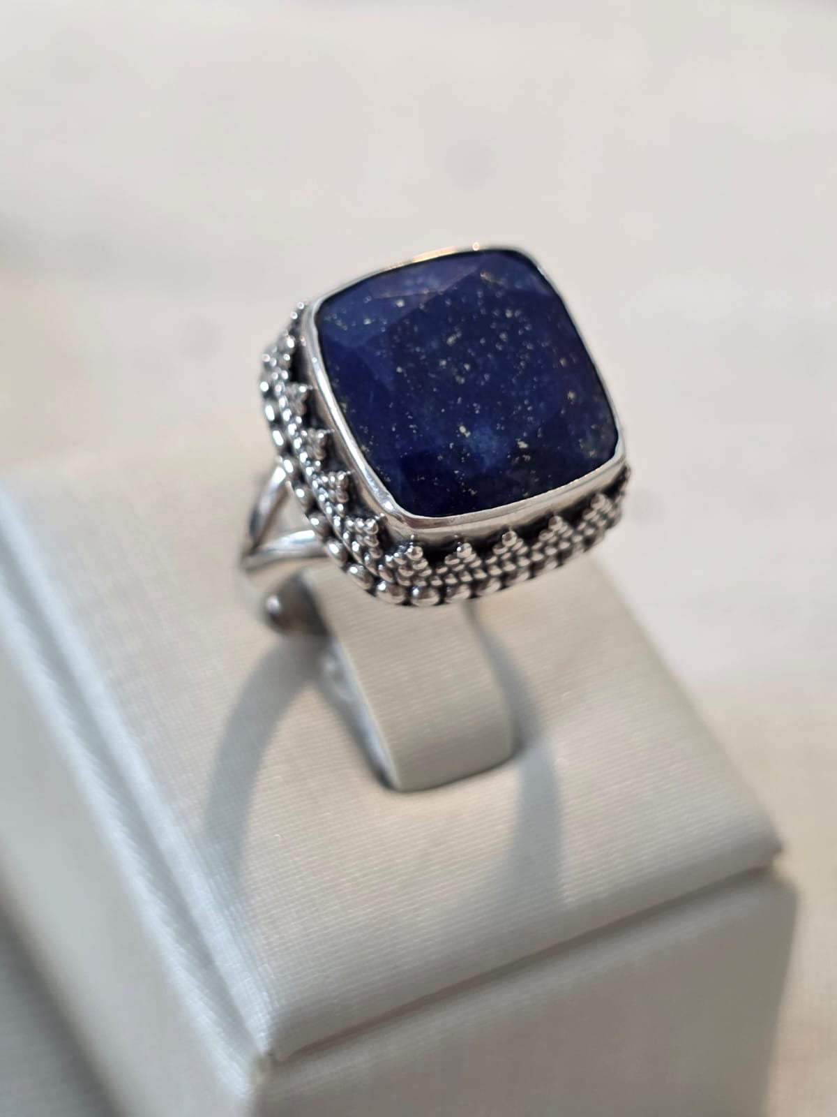 Anel em Prata 925 Lapis Lazuli af434
