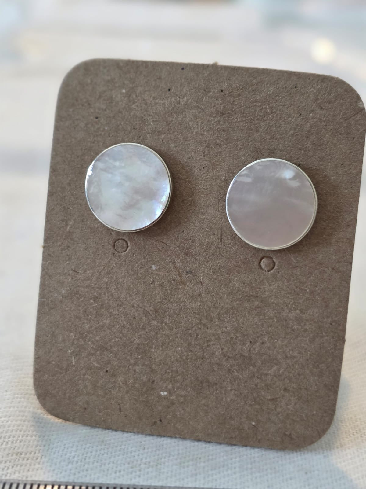 Brinco em Prata 925 e Madrepérola bf386.