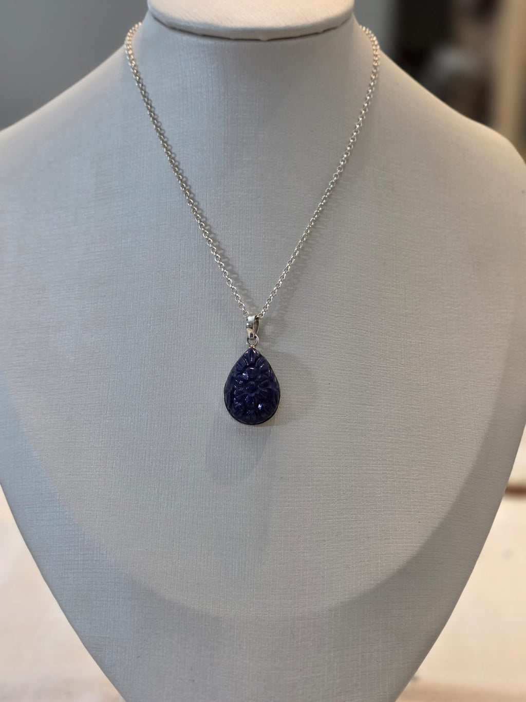 Pingente em Prata 925 e Lápis Lazuli pgt113b