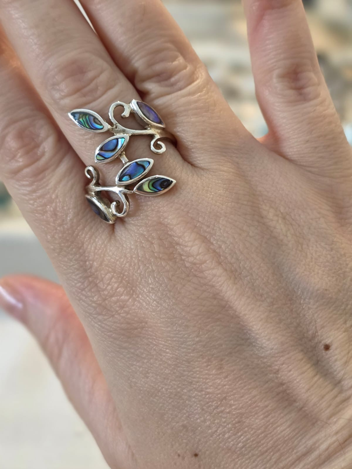 Anel em Prata 925 Abalone af184