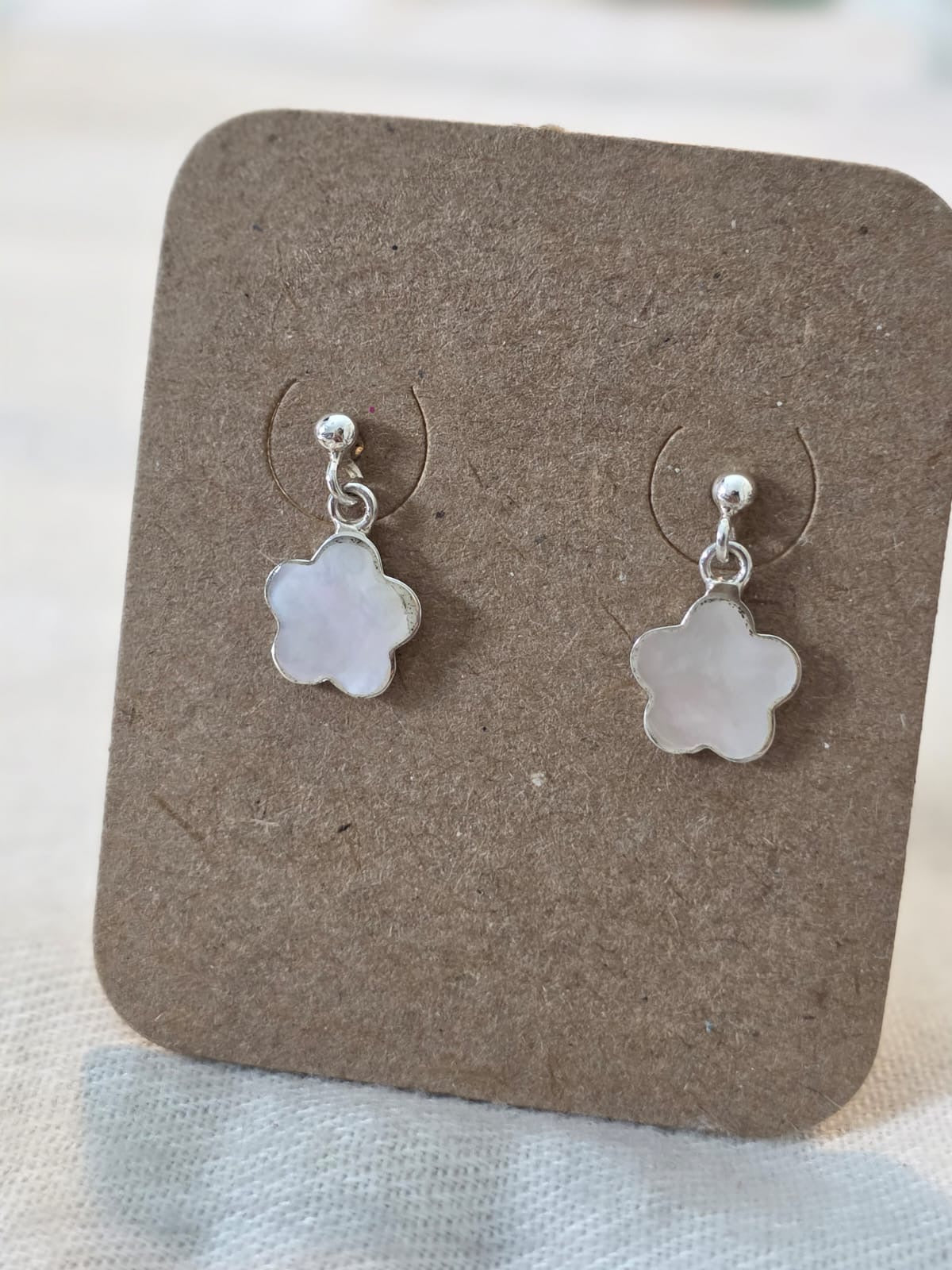 Brincos em Prata 925 e madrepérola bf397a