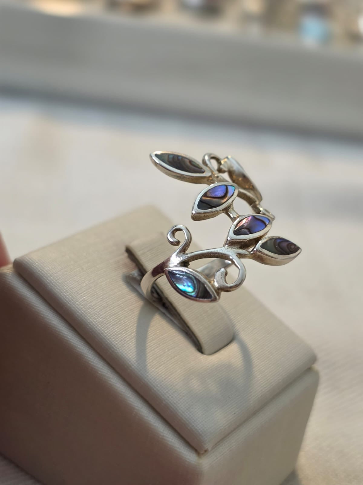 Anel em Prata 925 Abalone af184