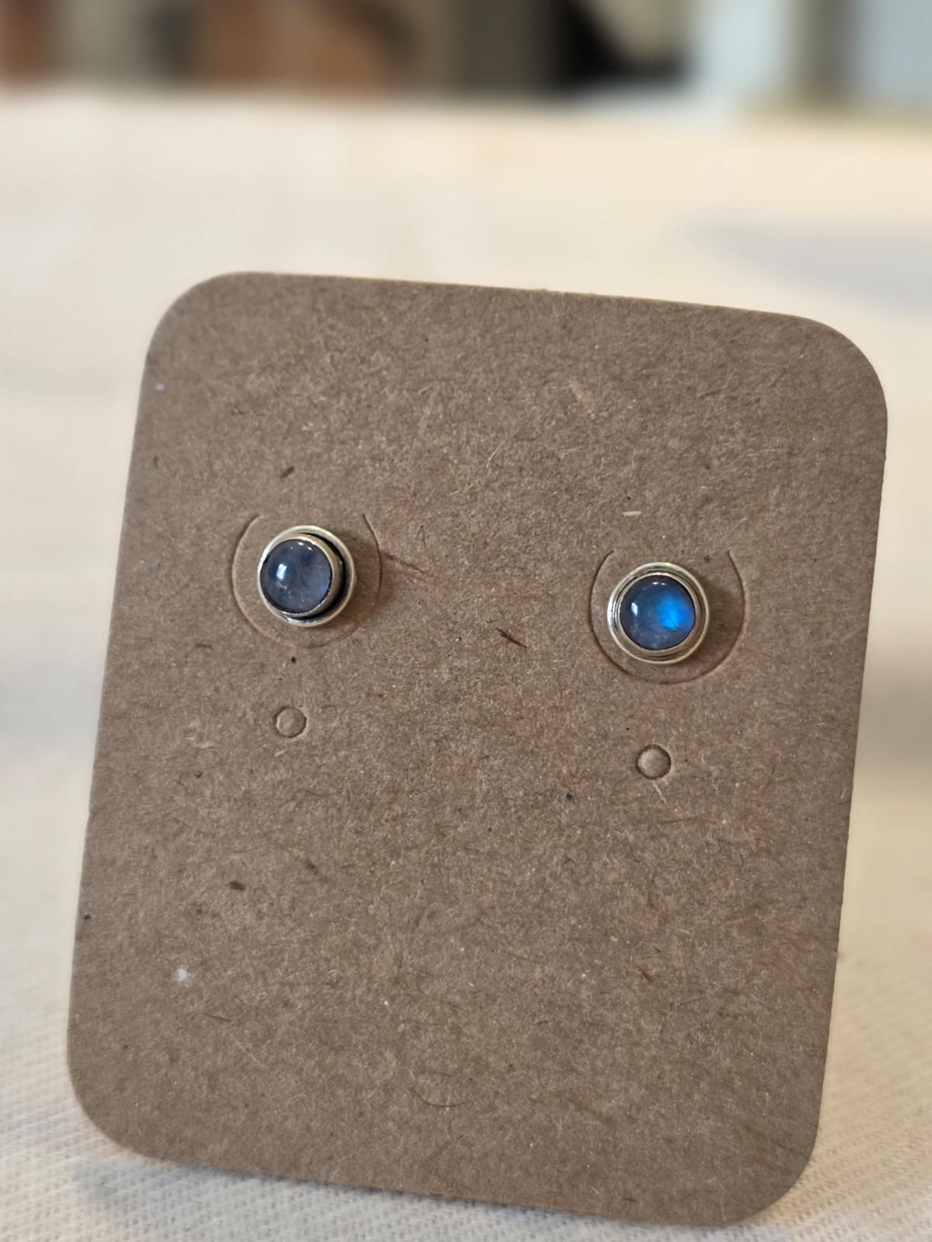 Brincos em Prata 925 e Pedra da Lua bf213.