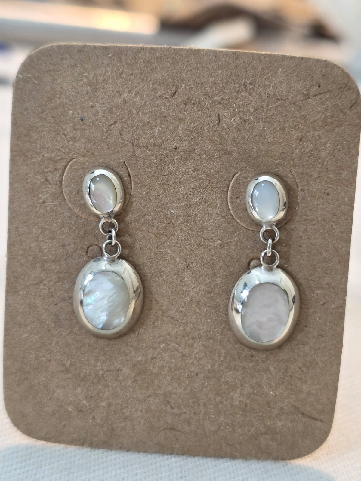 Brinco em Prata e Madrepérola bf383