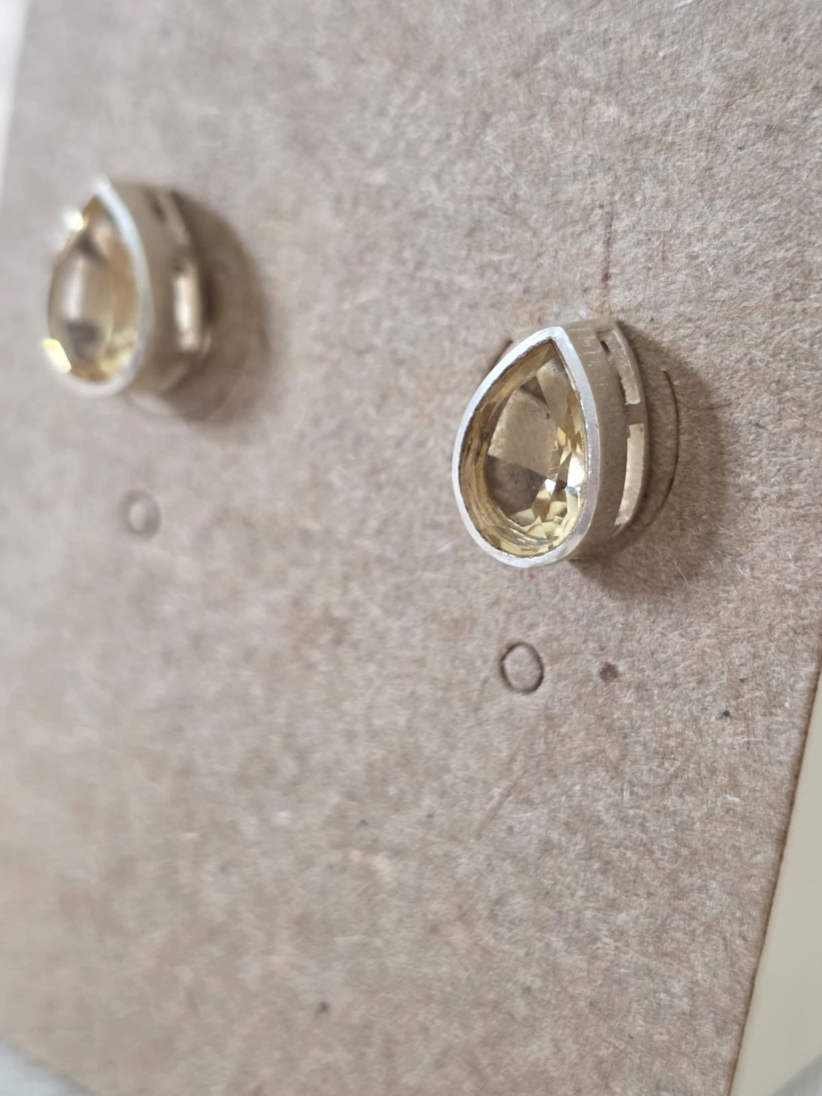 Brincos em Prata 925 e Citrino bf350