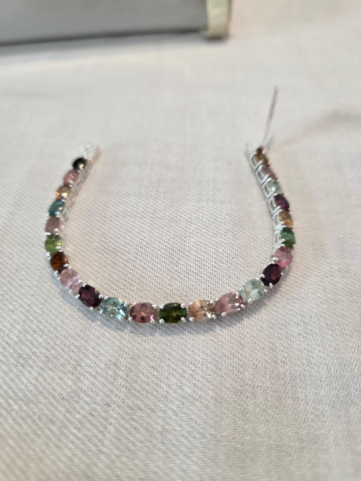 Pulseira em Prata 925 e Turmalinas Naturais