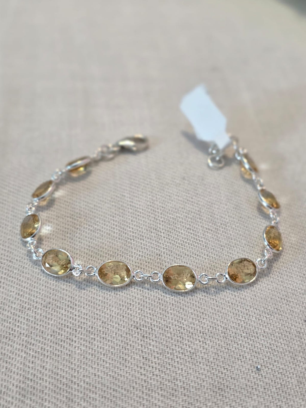Pulseira em Prata 925 e Citrinos Naturais