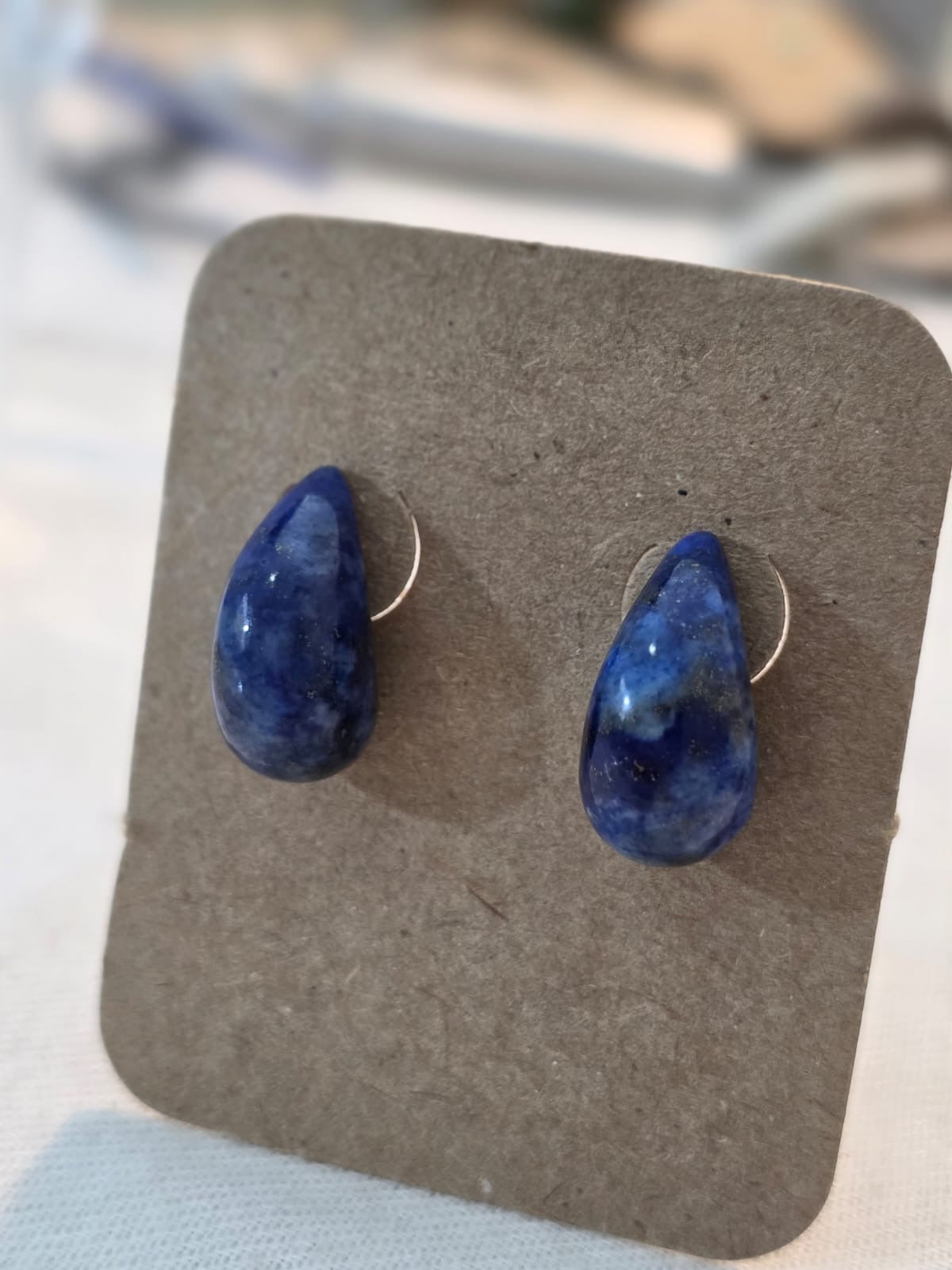 Brinco em Prata e Sodalita bf195d