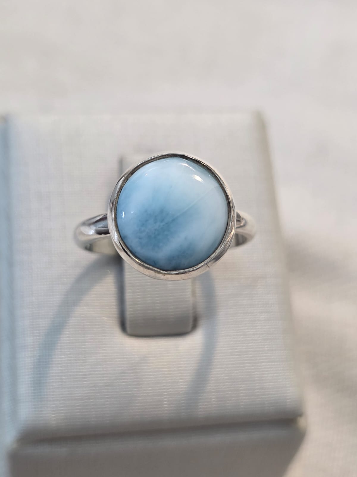 Anel em Prata 925 e Larimar af675