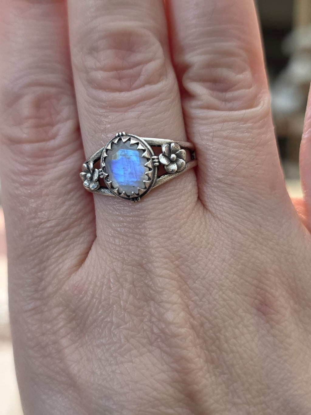 Anel em Prata 925 e Pedra da Lua af354b 