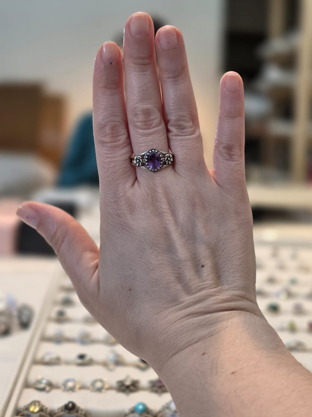 Anel em Prata 925 e  Ametista af354a