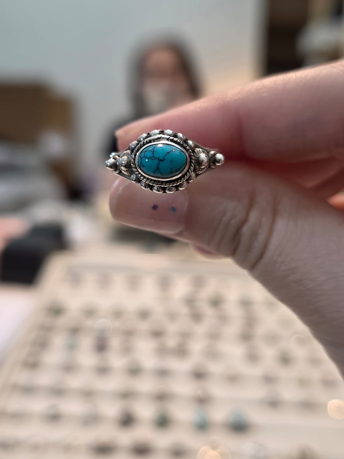 Anel em Prata 925 e Turquesa af582