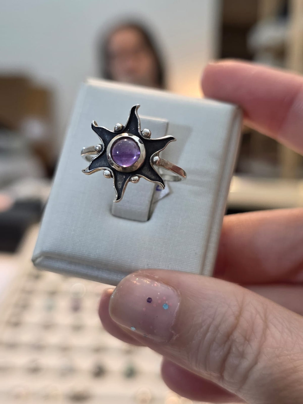 Anel em Prata 925 e Ametista af502a