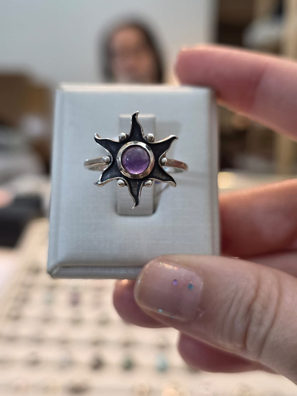 Anel em Prata 925 e Ametista af502a