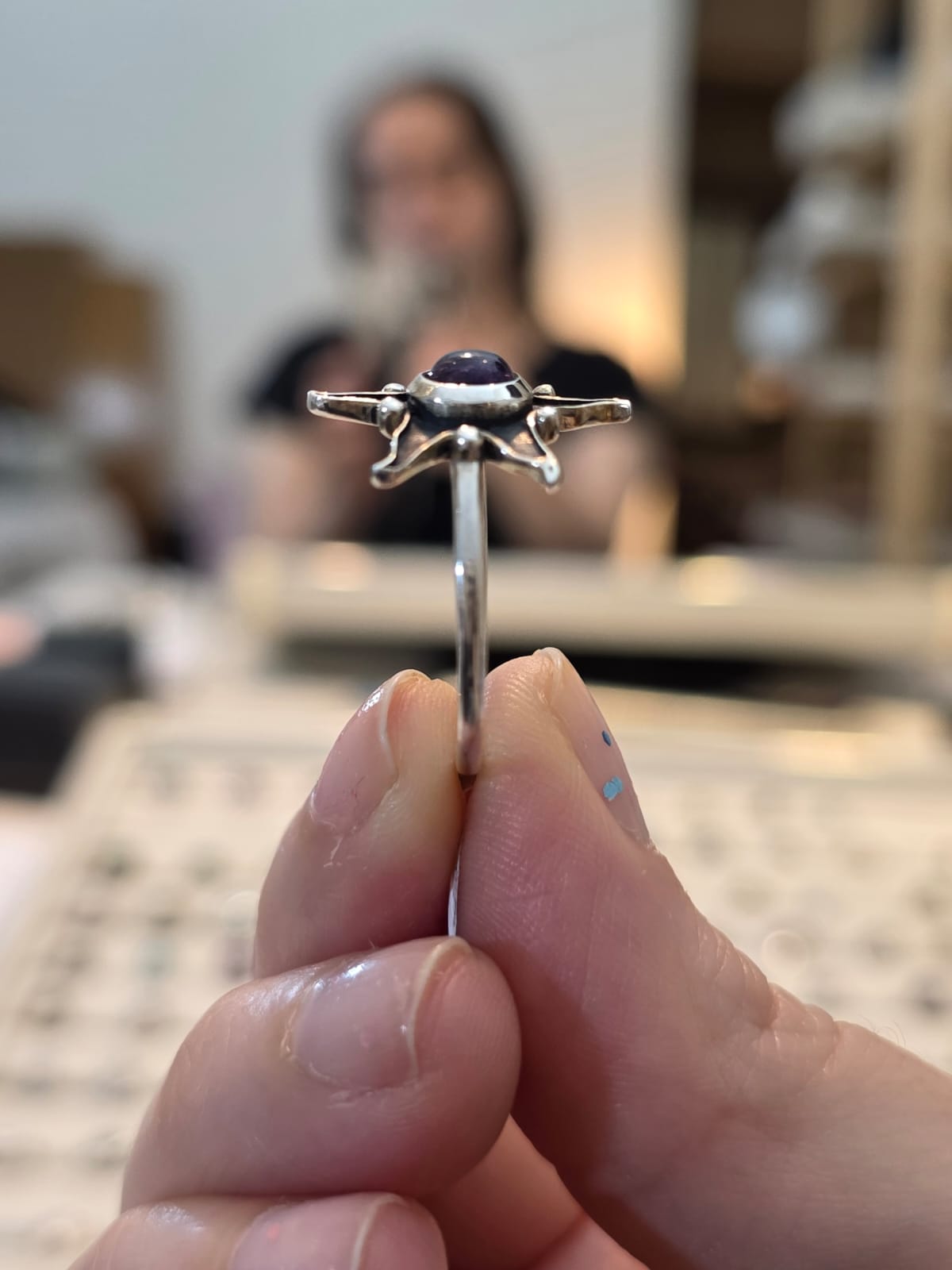 Anel em Prata 925 e Ametista af502a