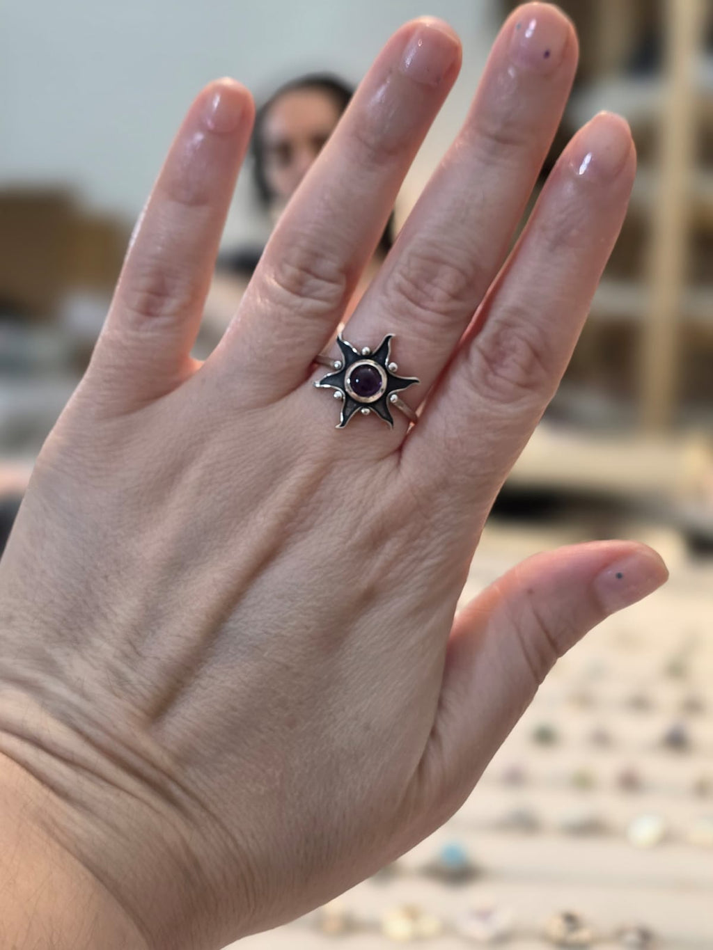 Anel em Prata 925 e Ametista af502a