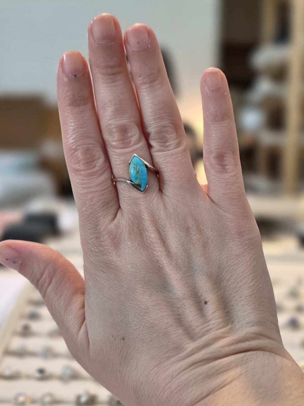 Anel em Prata 925 e Turquesa af476c