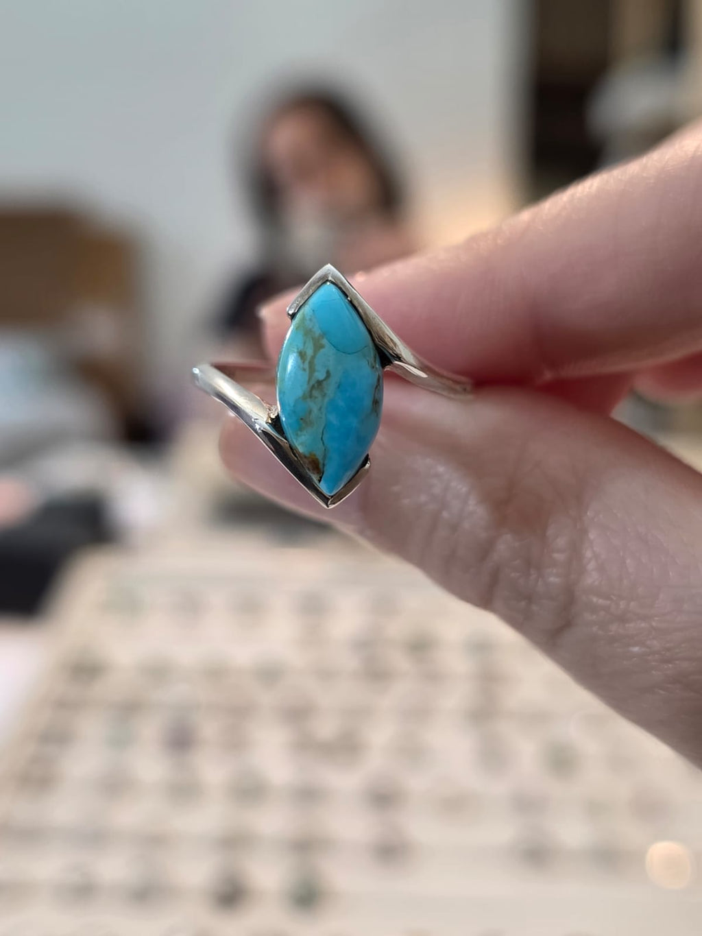 Anel em Prata 925 e Turquesa af476c