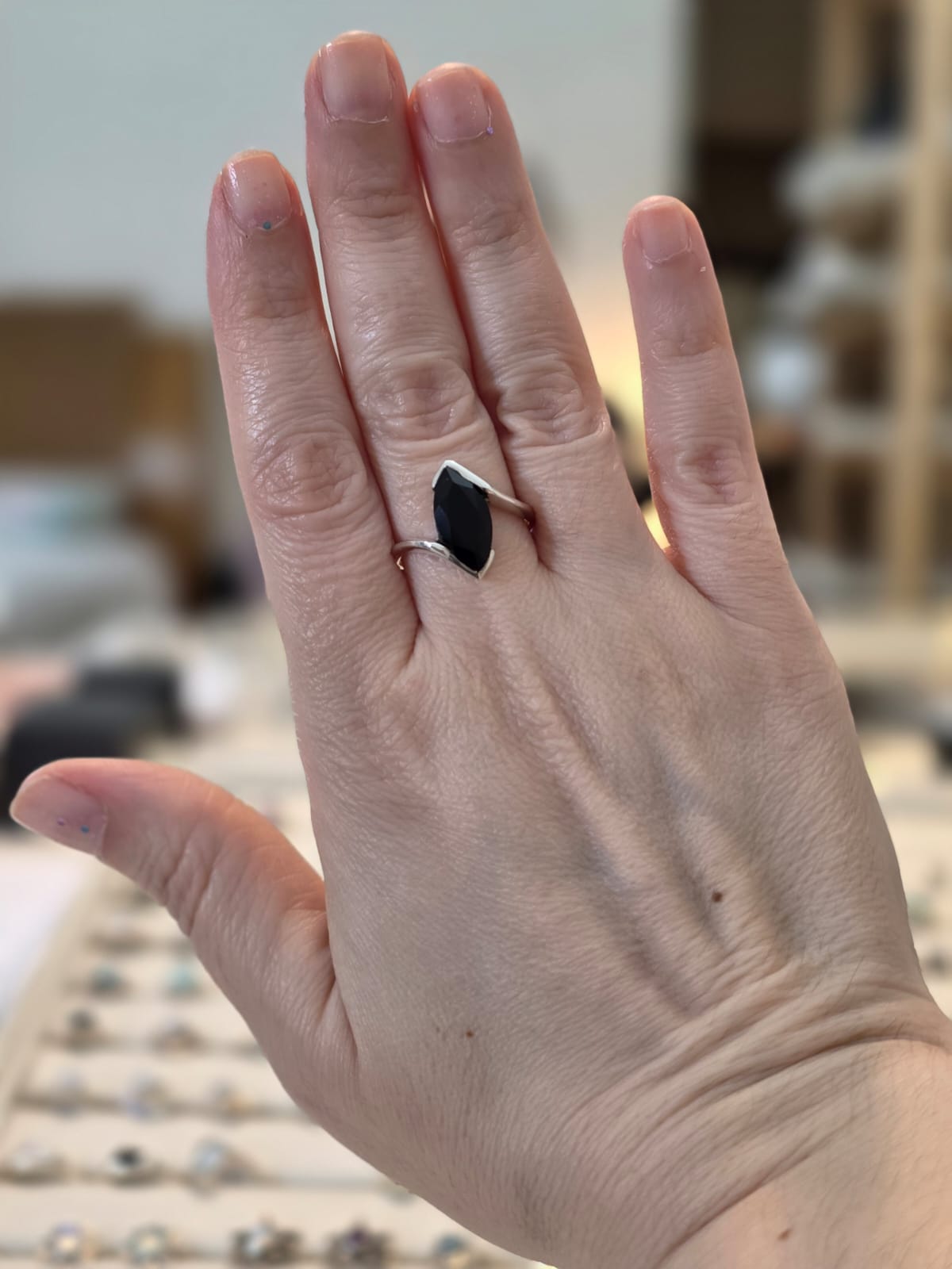 Anel em Prata 925 e Ônix af476a