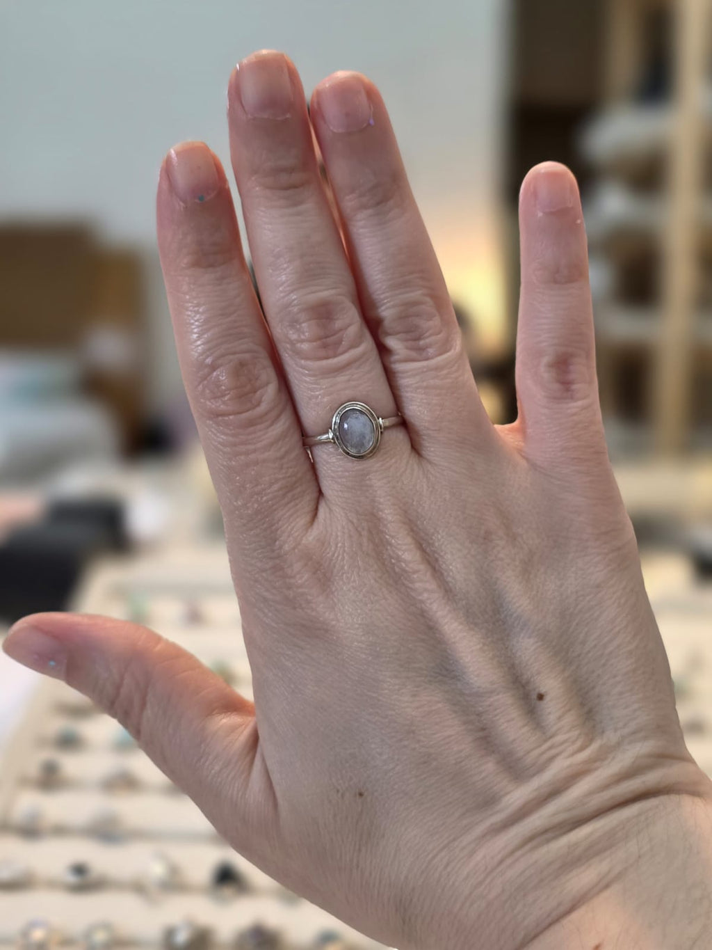 Anel em Prata 925 e Pedra da Lua af503a