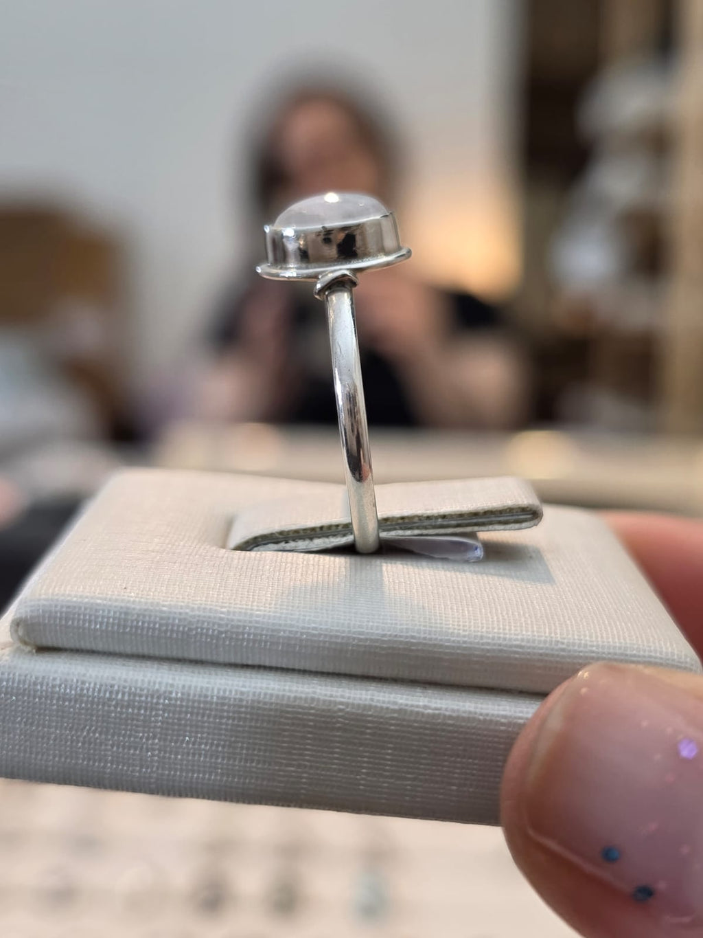 Anel em Prata 925 e Pedra da Lua af503a