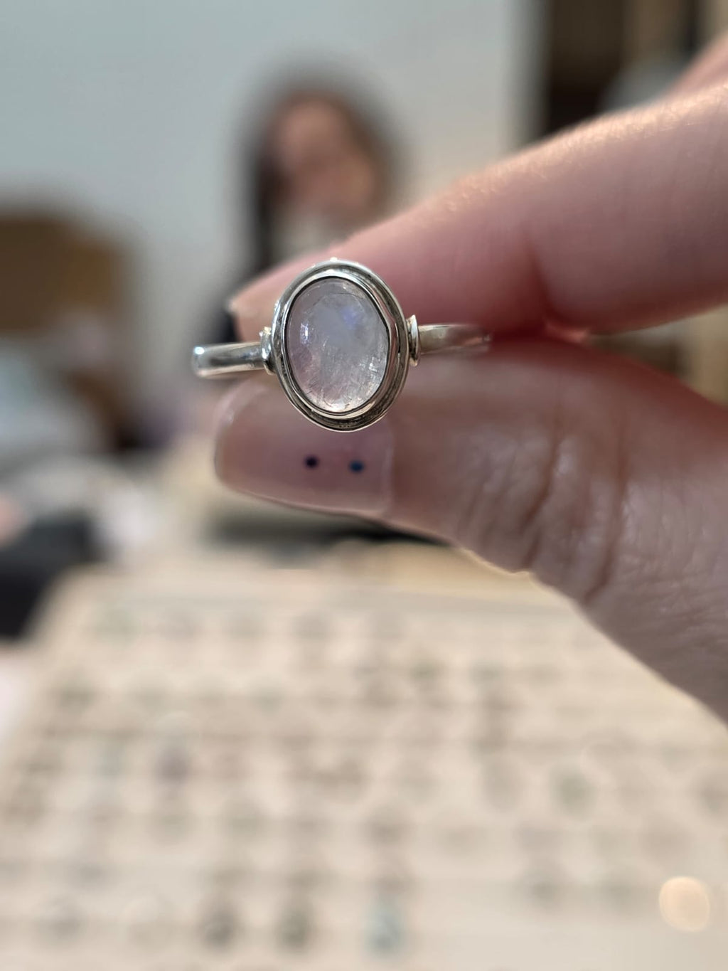 Anel em Prata 925 e Pedra da Lua af503a