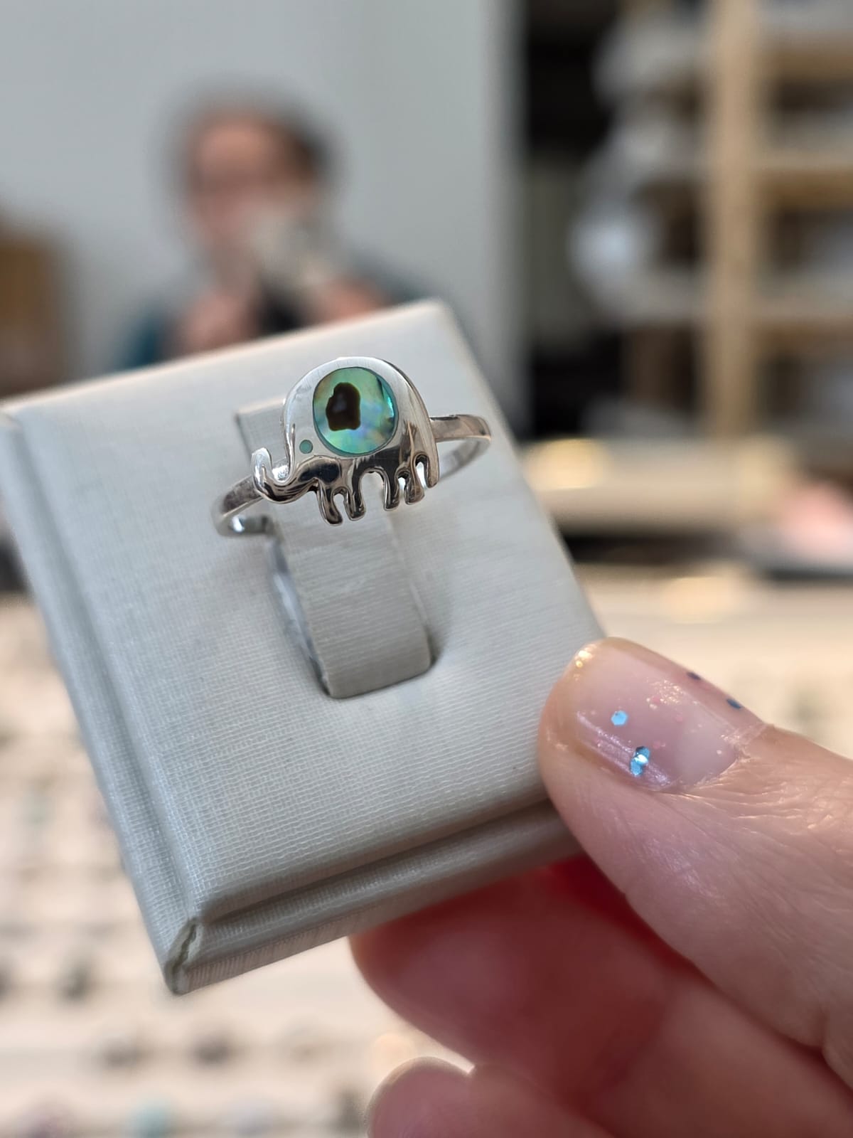 Anel em Prata 925 e Abalone af522