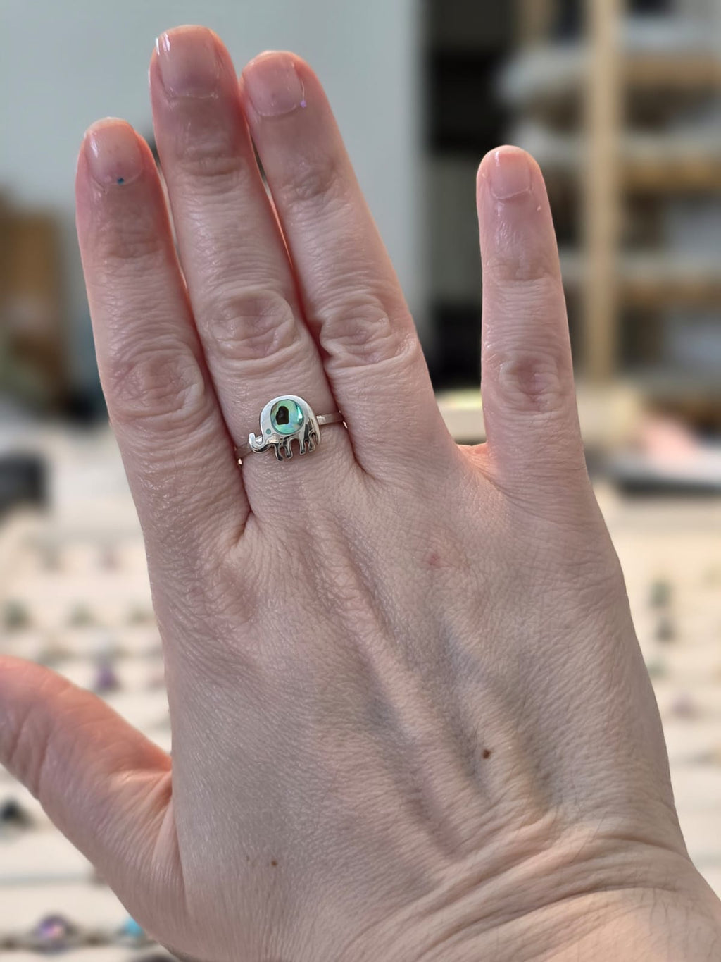 Anel em Prata 925 e Abalone af522