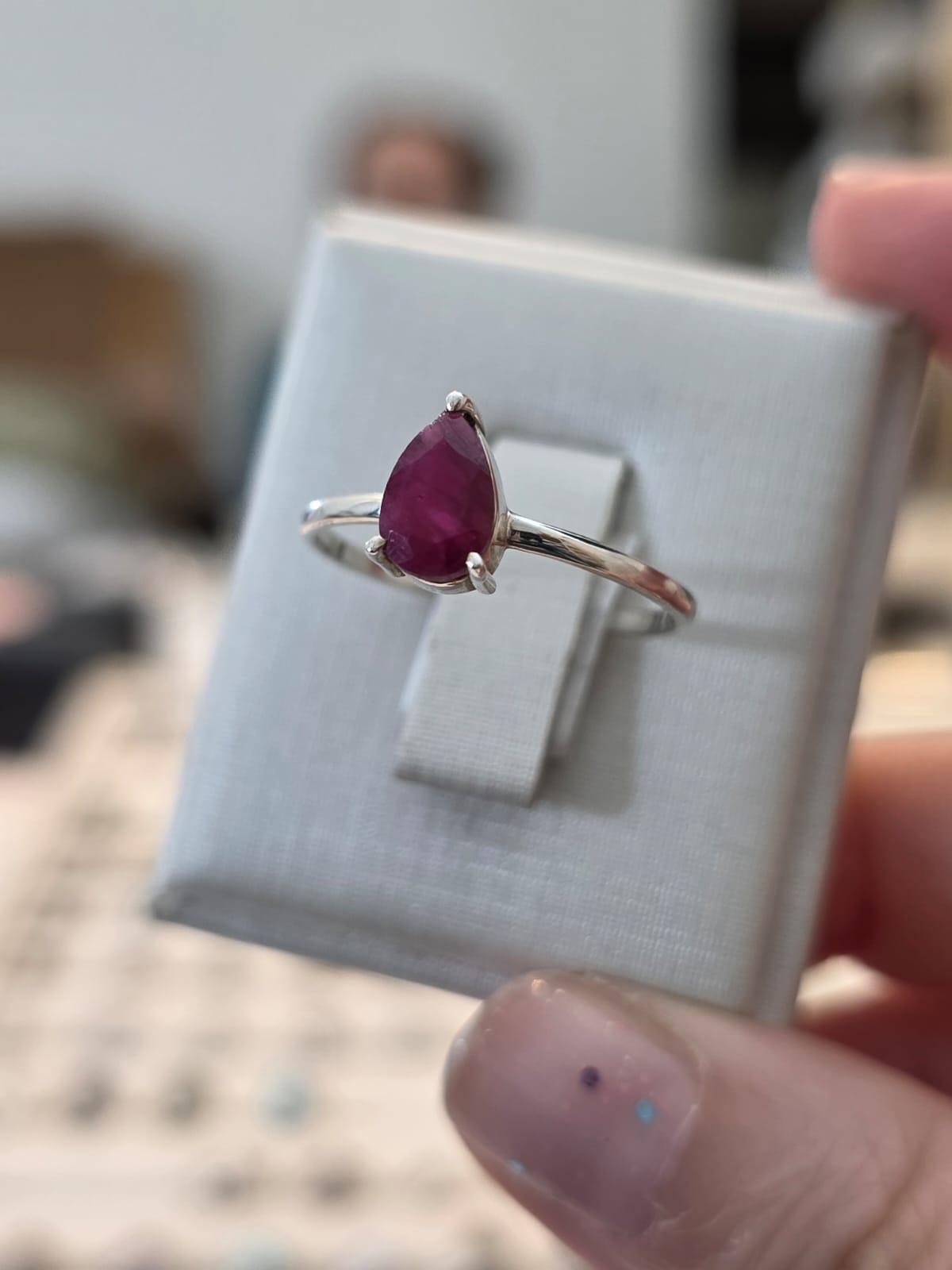 Anel em Prata 925 e  Rubi af474e