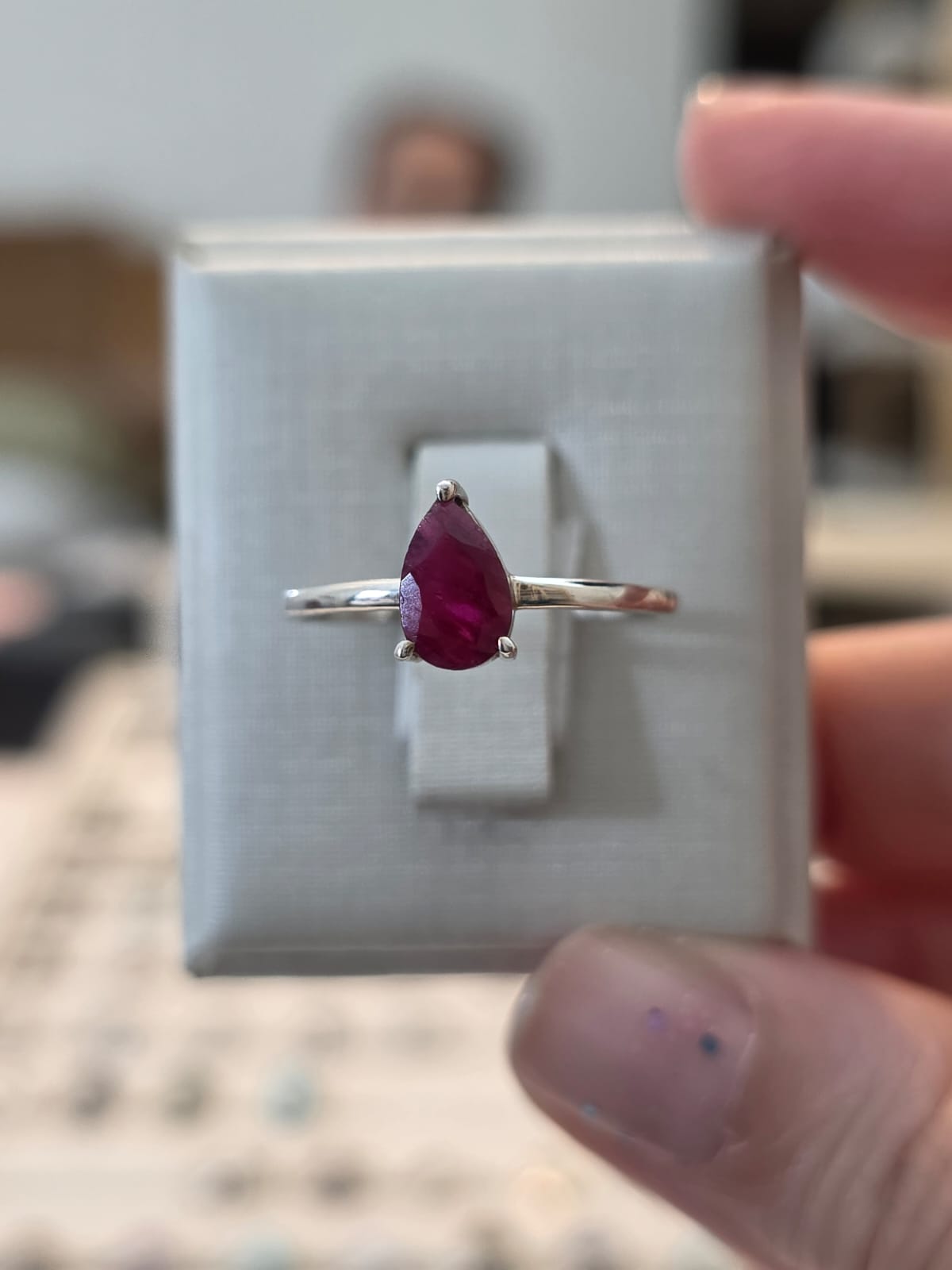 Anel em Prata 925 e  Rubi af474e