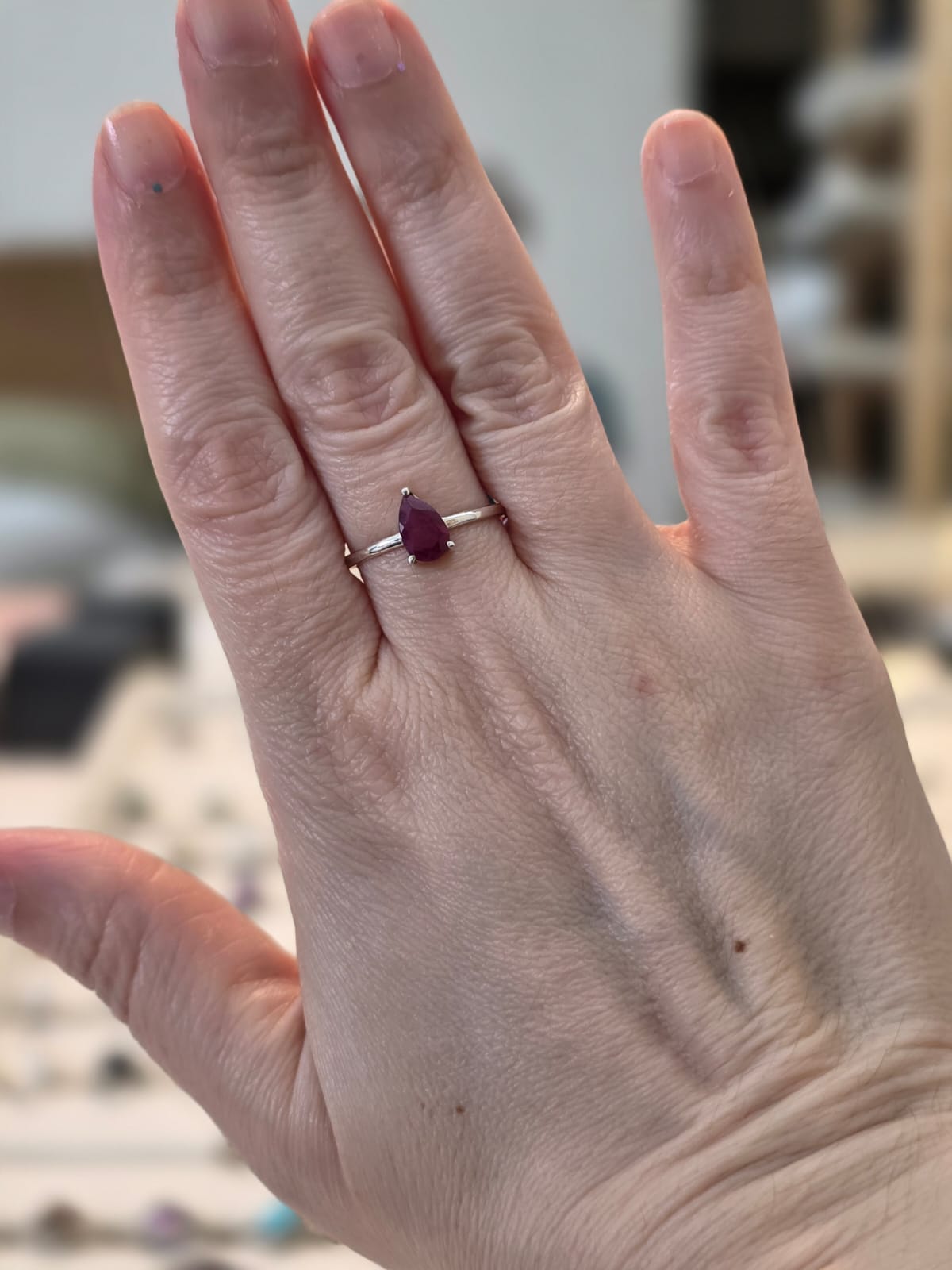 Anel em Prata 925 e  Rubi af474e