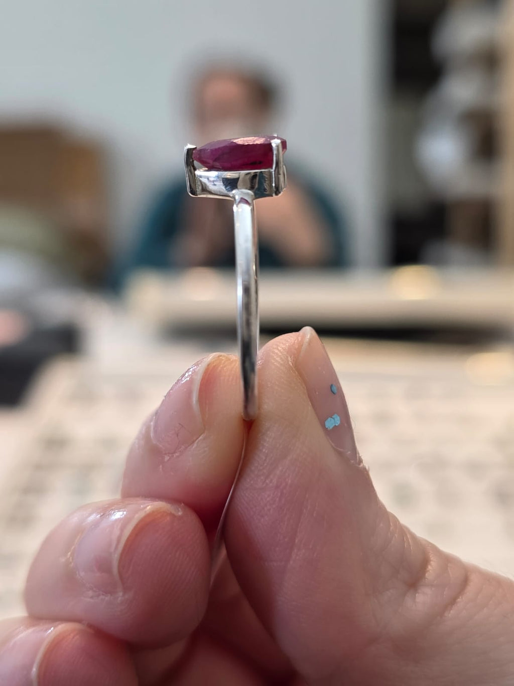 Anel em Prata 925 e  Rubi af474e