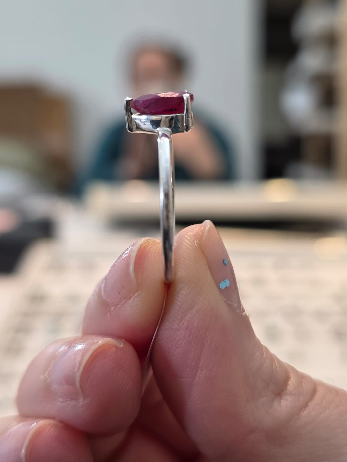 Anel em Prata 925 e  Rubi af474e