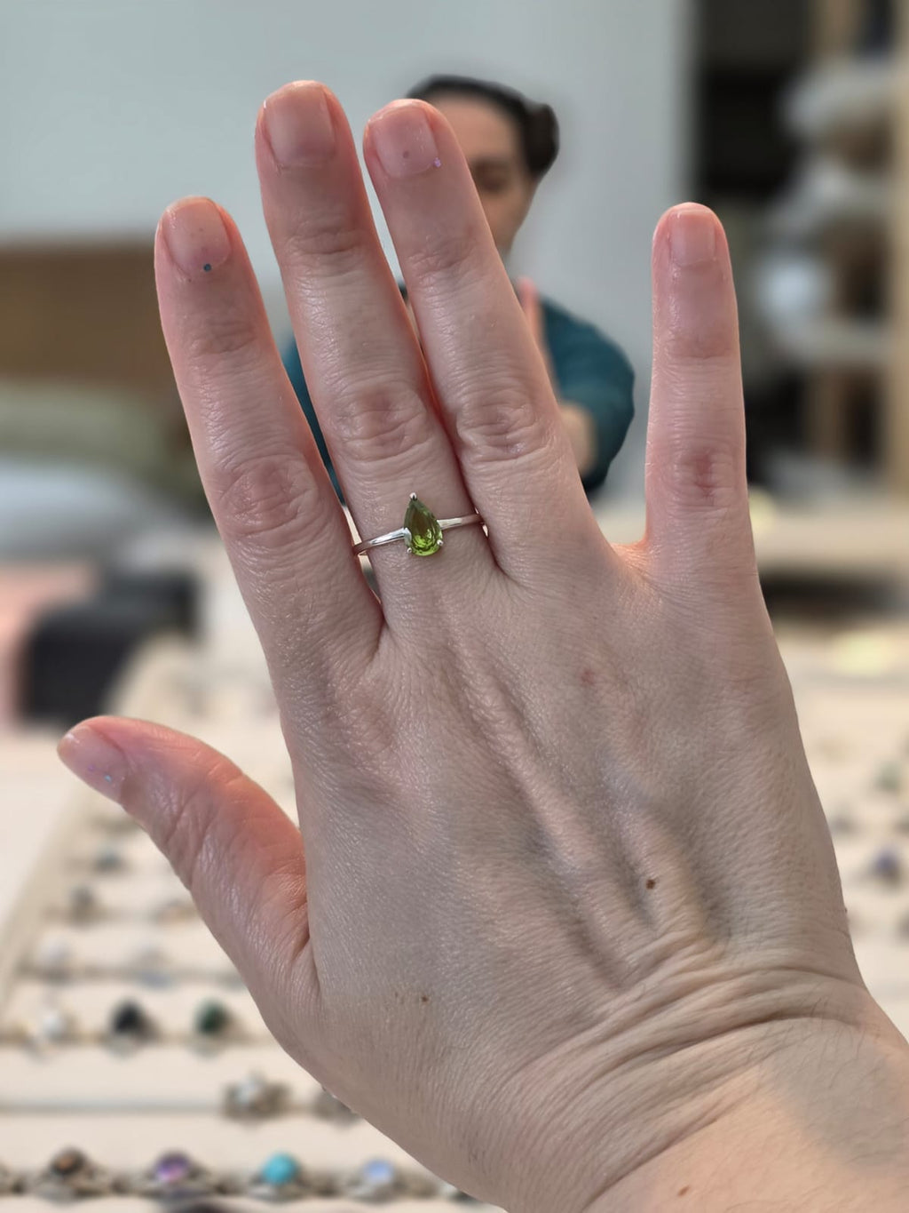 Anel em Prata 925 e Peridoto af474a