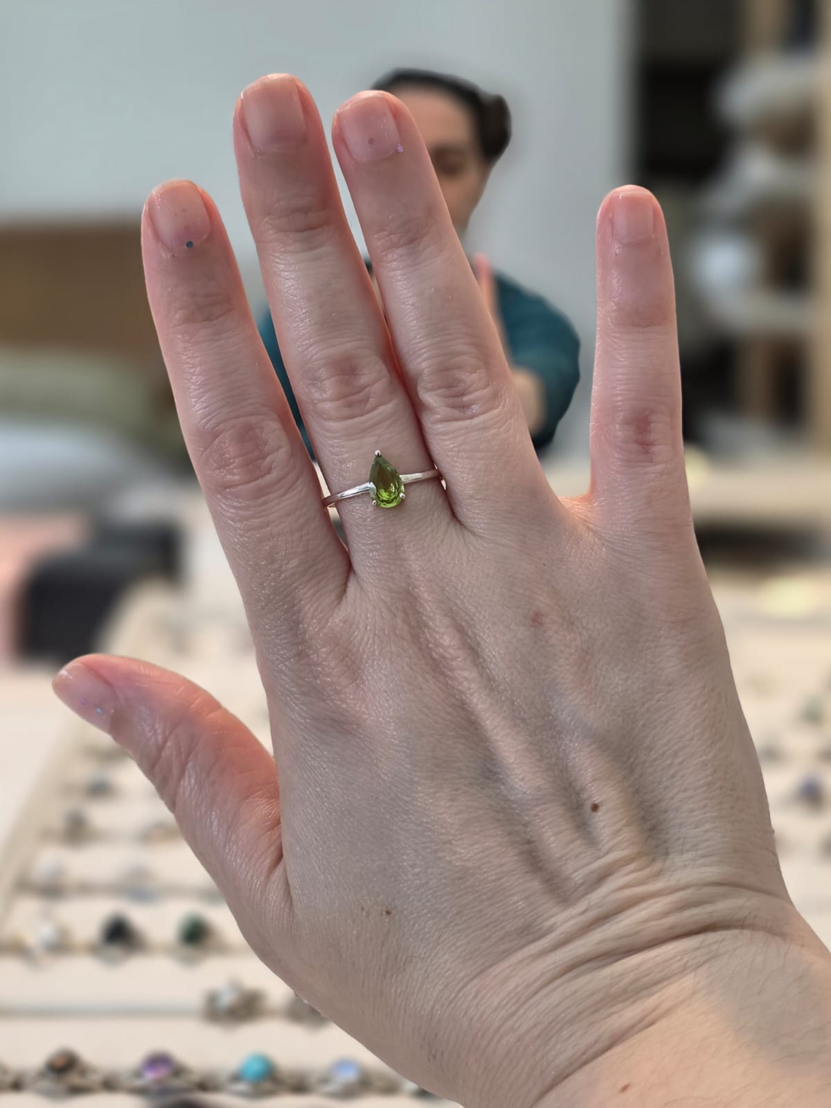 Anel em Prata 925 e Peridoto af474a