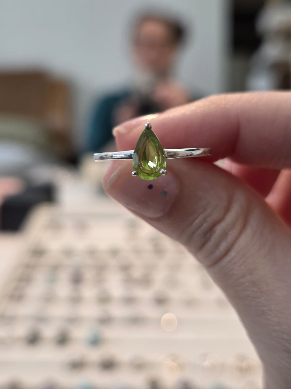 Anel em Prata 925 e Peridoto af474a