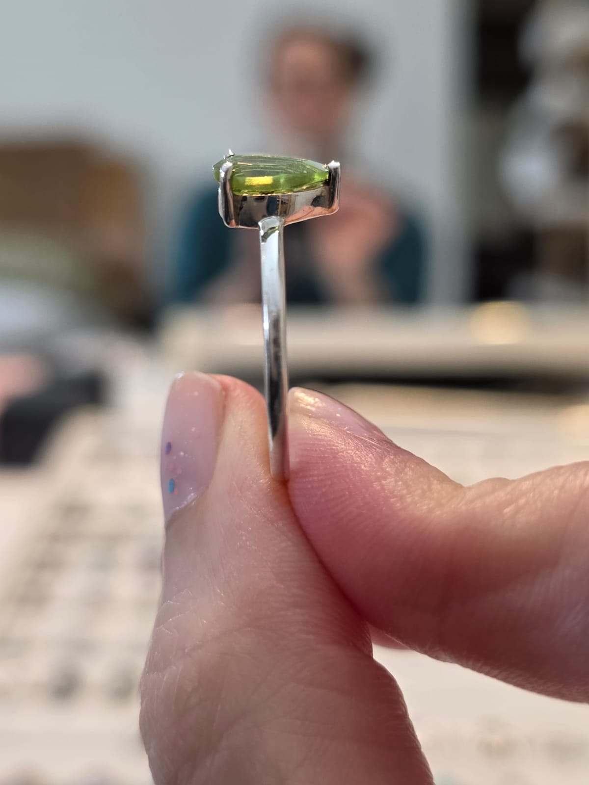 Anel em Prata 925 e Peridoto af474a