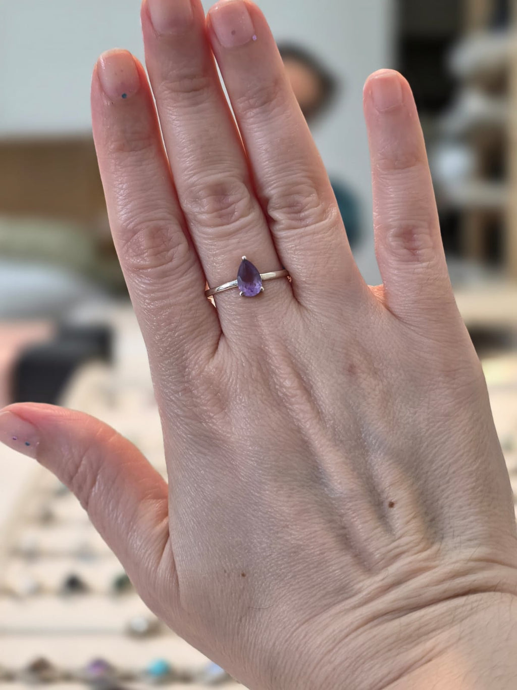 Anel em Prata 925 e Ametista af474f