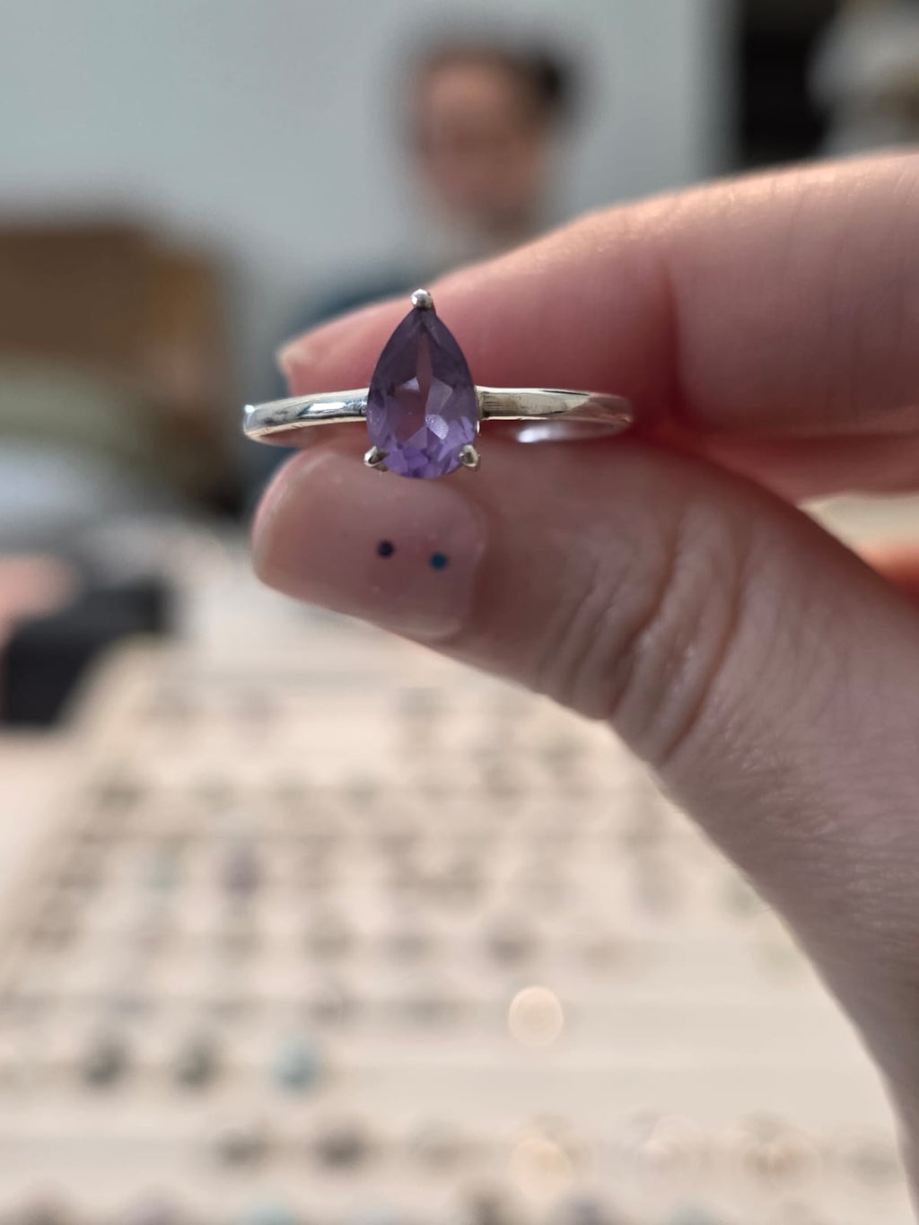 Anel em Prata 925 e Ametista af474f