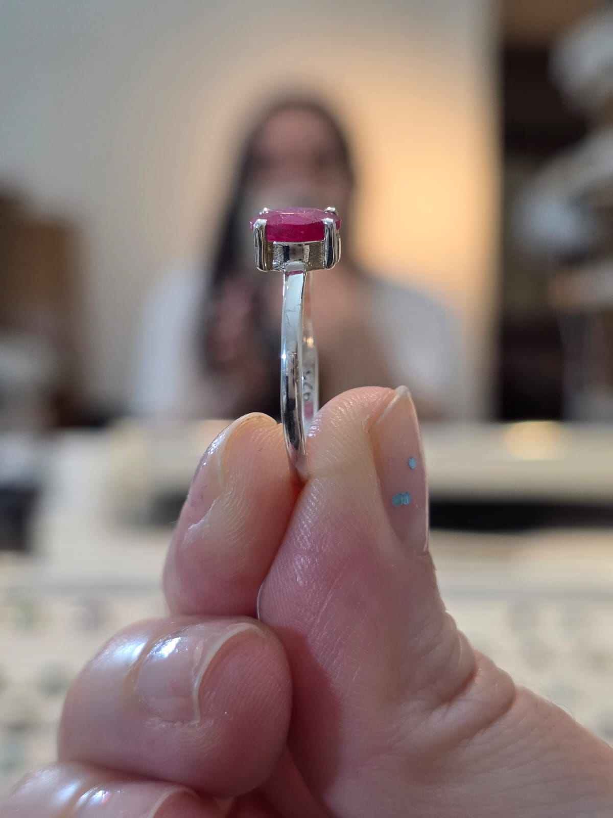 Anel em Prata 925 e Rubi Indiano af367c