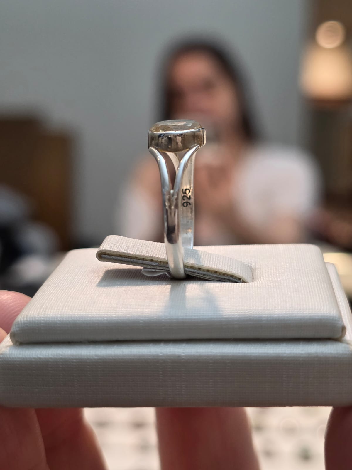 Anel em Prata 925 e Citrino Amarelo af120