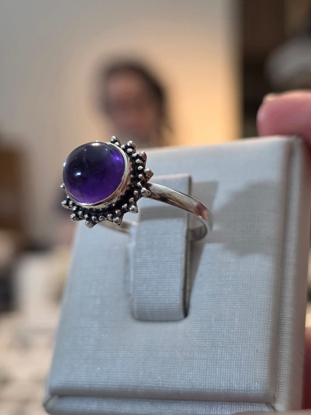 Anel em Prata 925 e Ametista af392d