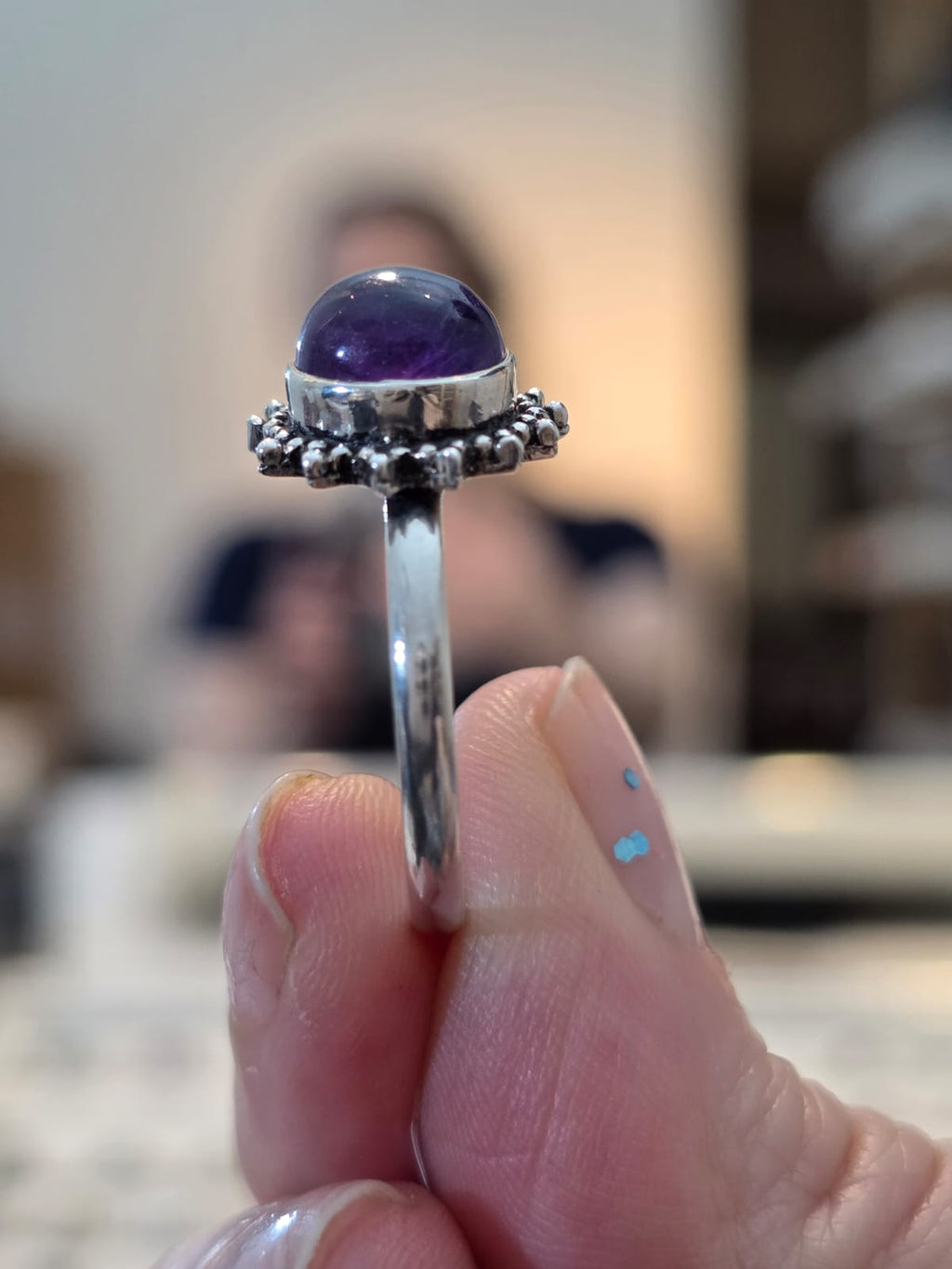 Anel em Prata 925 e Ametista af392d