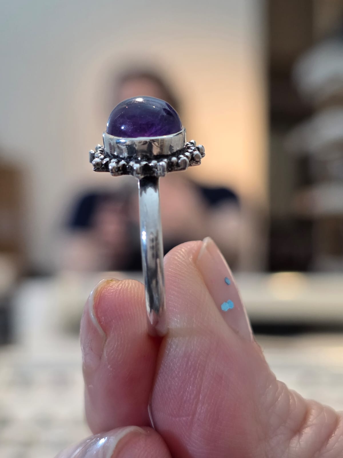 Anel em Prata 925 e Ametista af392d