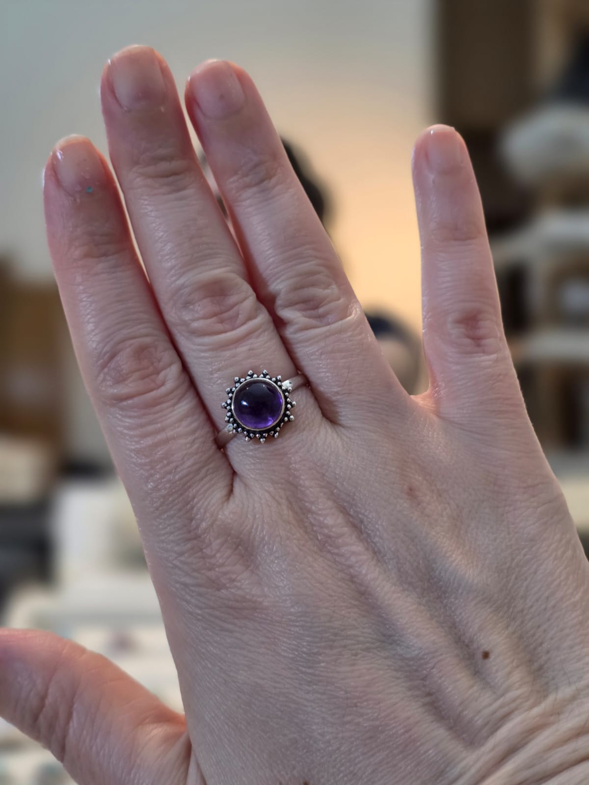 Anel em Prata 925 e Ametista af392d