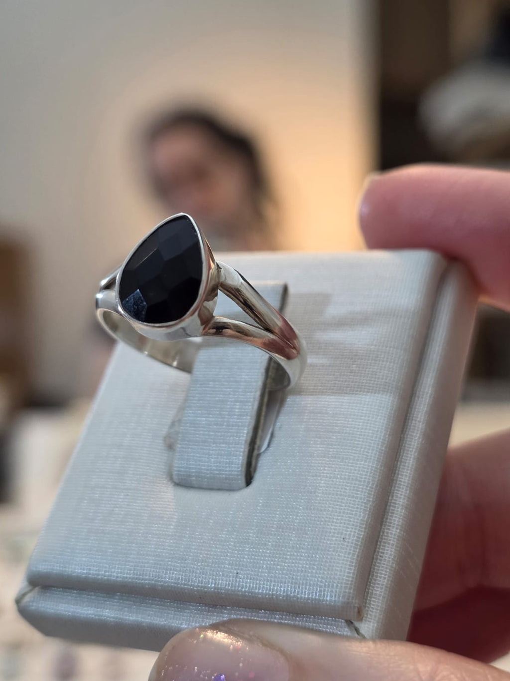 Anel em Prata 925 e Ônix af93