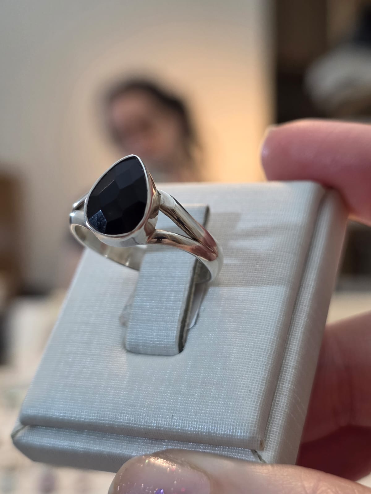 Anel em Prata 925 e Ônix af93