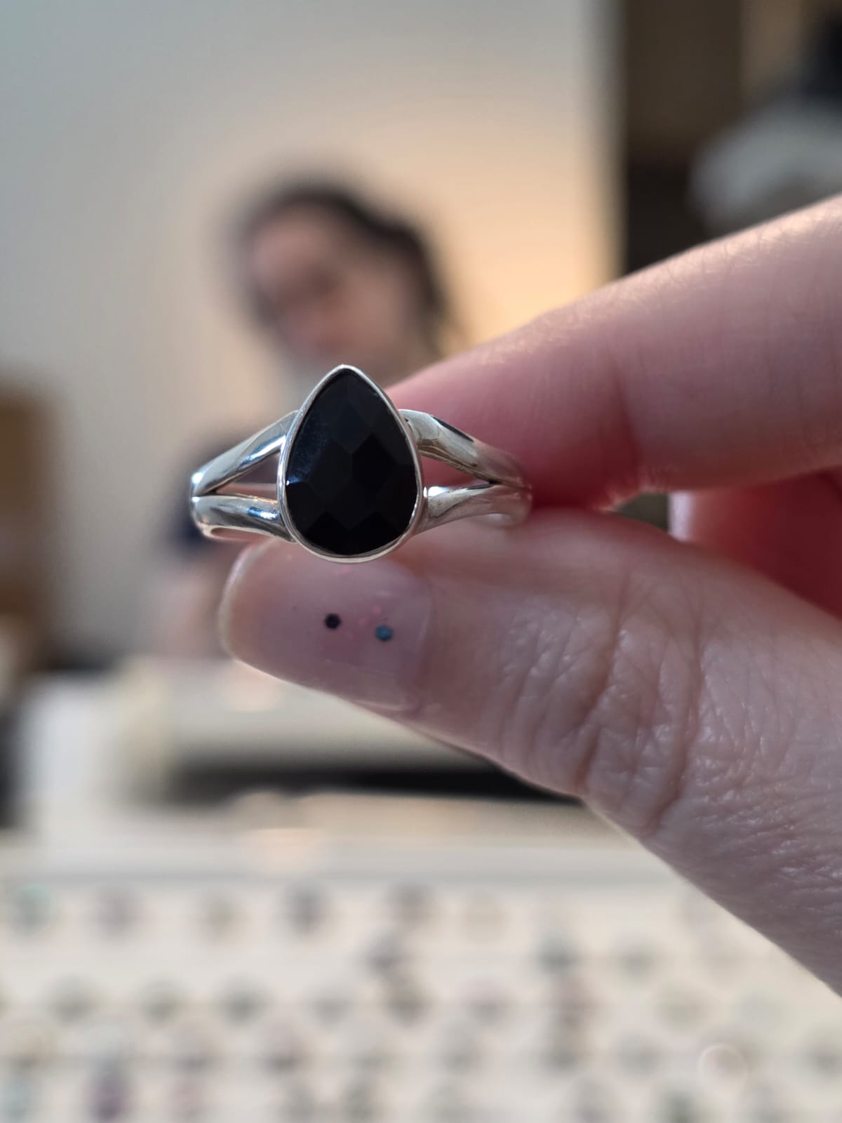 Anel em Prata 925 e Ônix af93